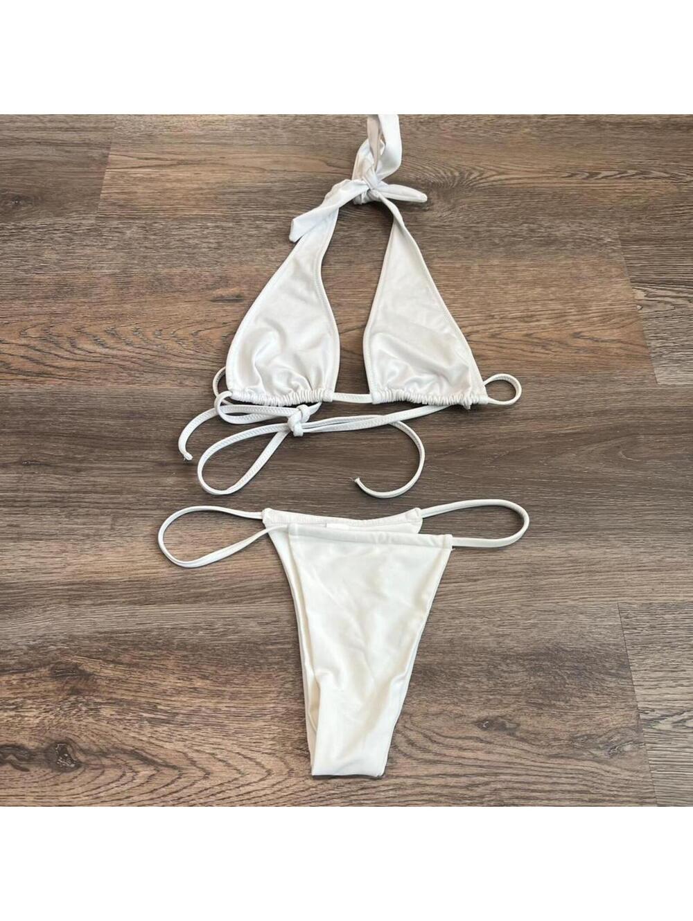 Women's White and Cream Bikinis-and-tankini-set - Picture 1 of 3